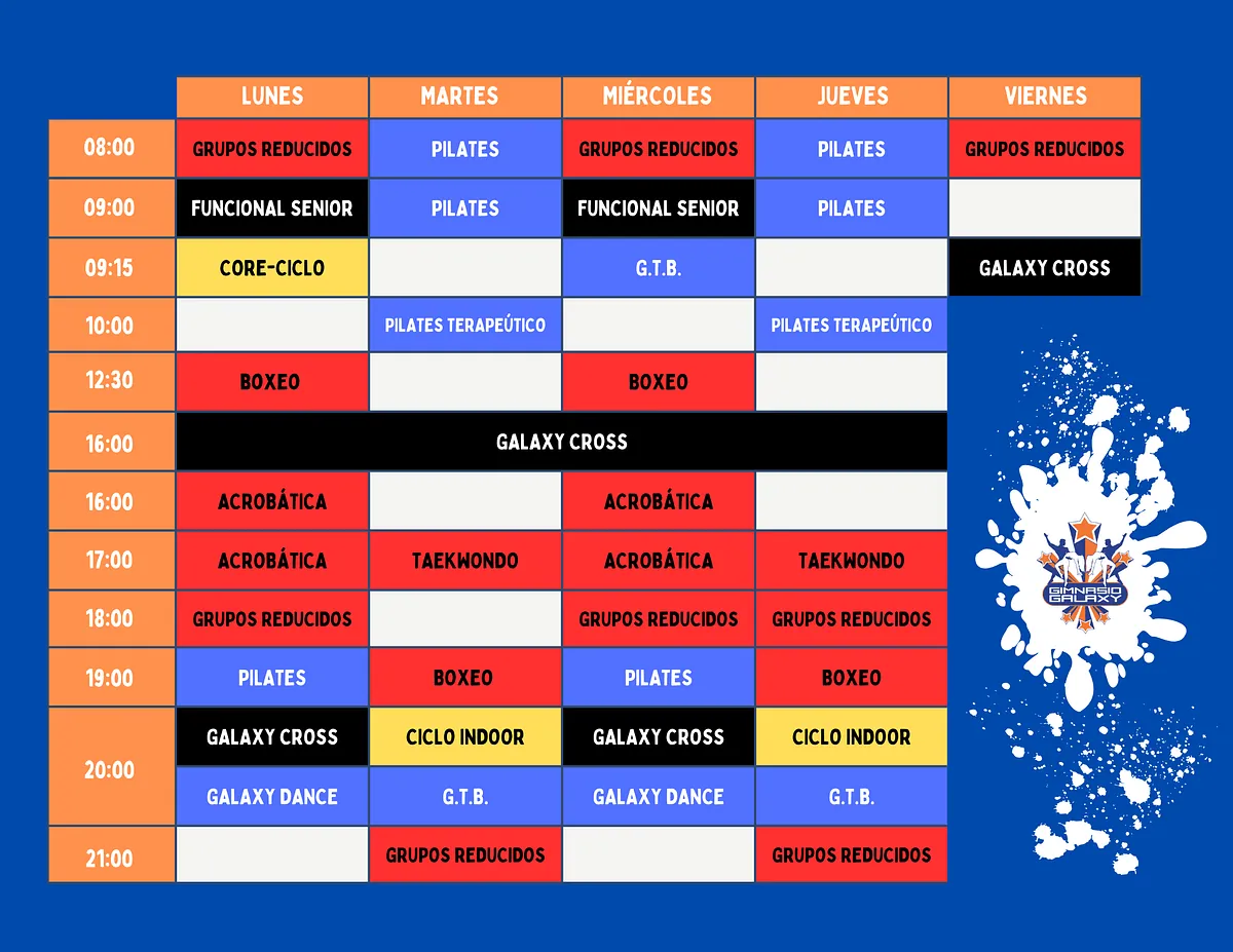 Horario de Gimnasio Galaxy